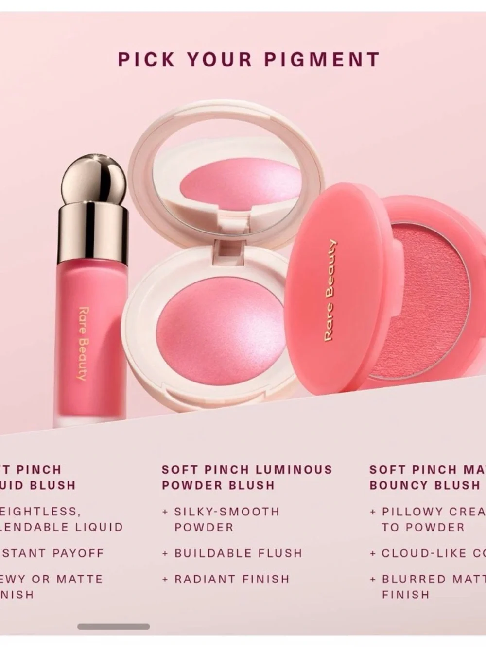 Rare Beauty soft pink